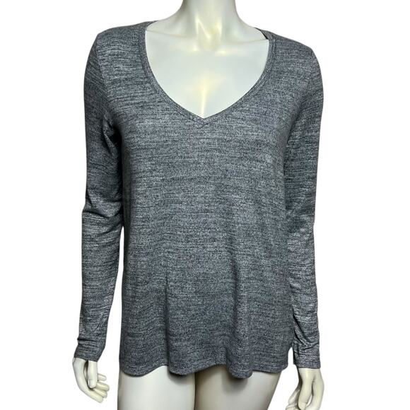 American Eagle Soft & Sexy Plush Long Sleeve Top, Size L, 95% Polyester, Grey - Picture 1 of 6